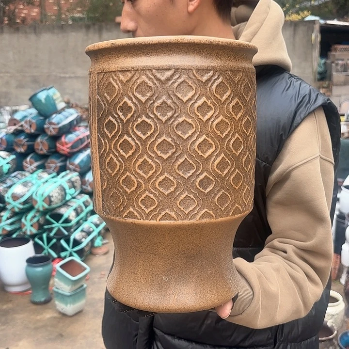 红陶柴烧菠萝口径20*30