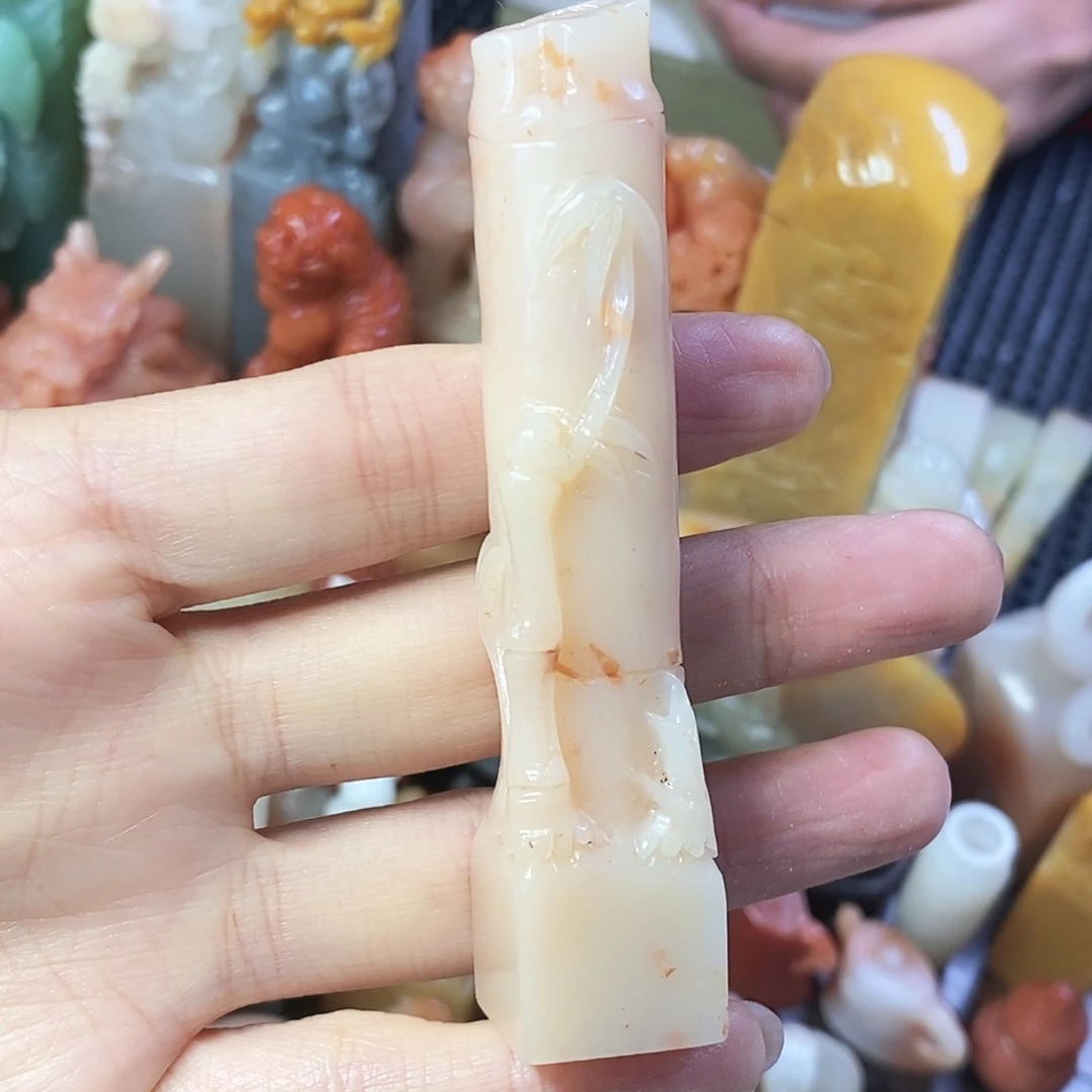 印石寿山石竹报平安