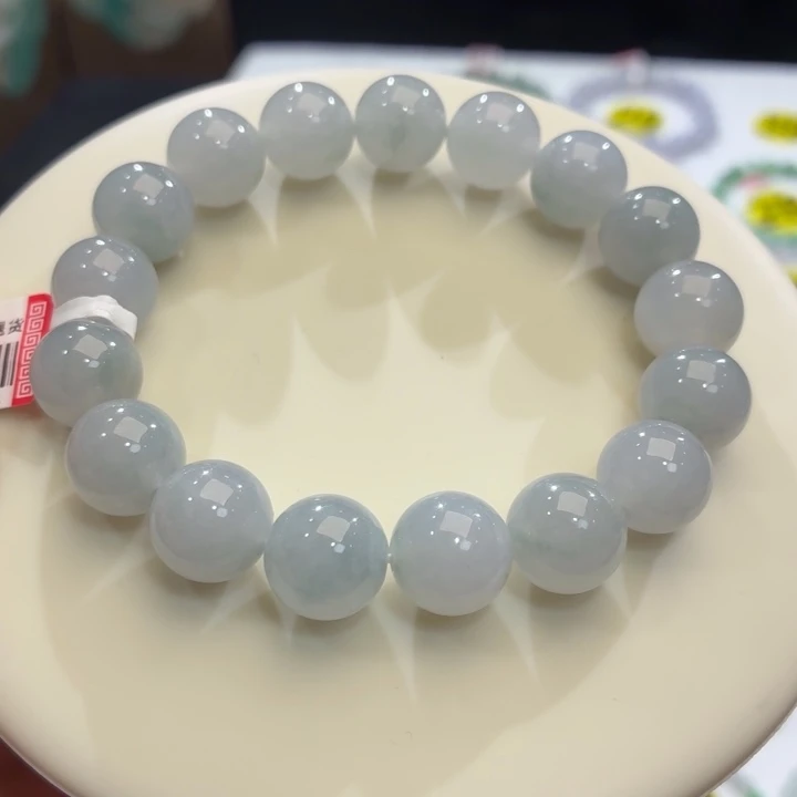 翡翠未镶嵌手链冰胶蓝飘卡12.2