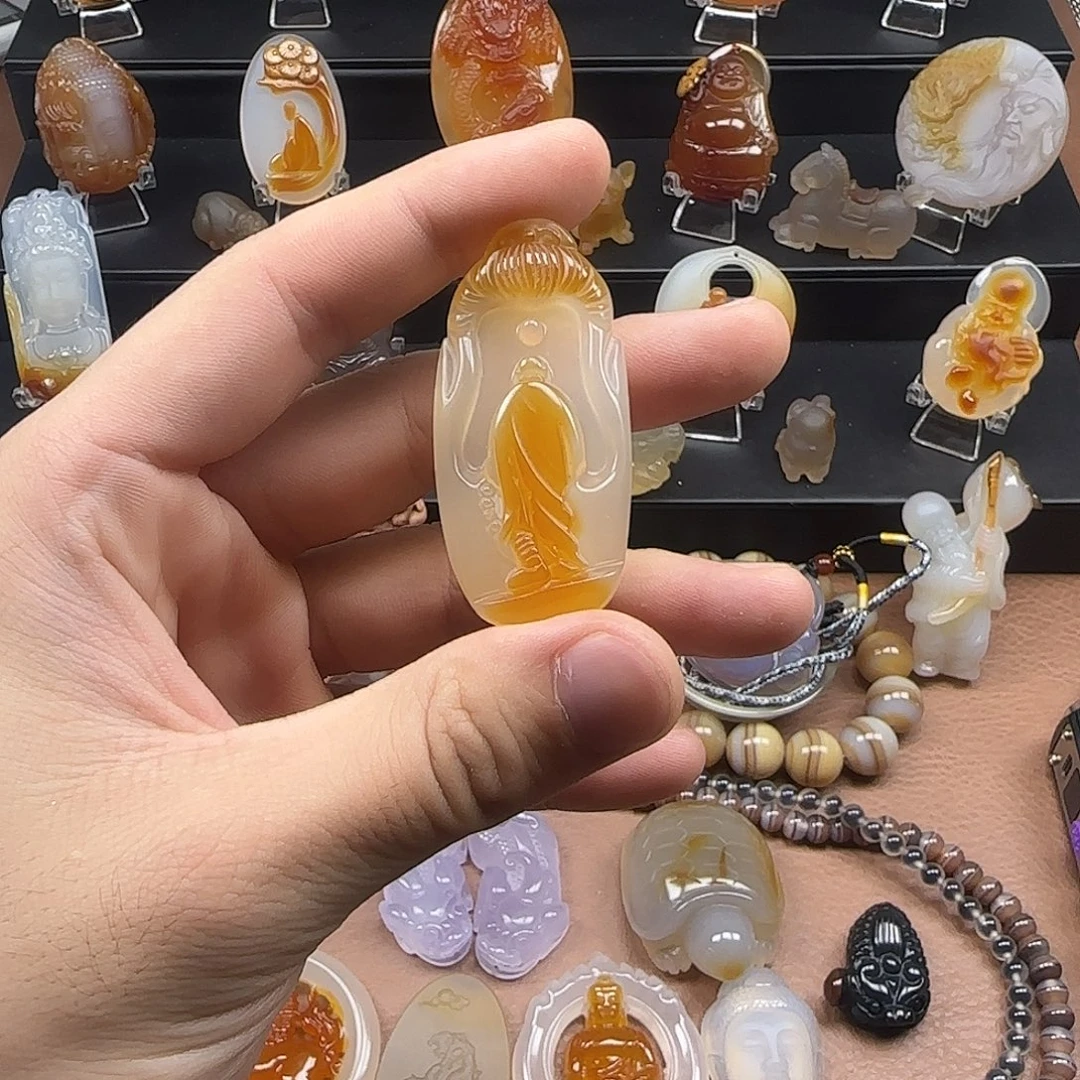 玛瑙/玉髓未镶嵌吊坠(不含链)