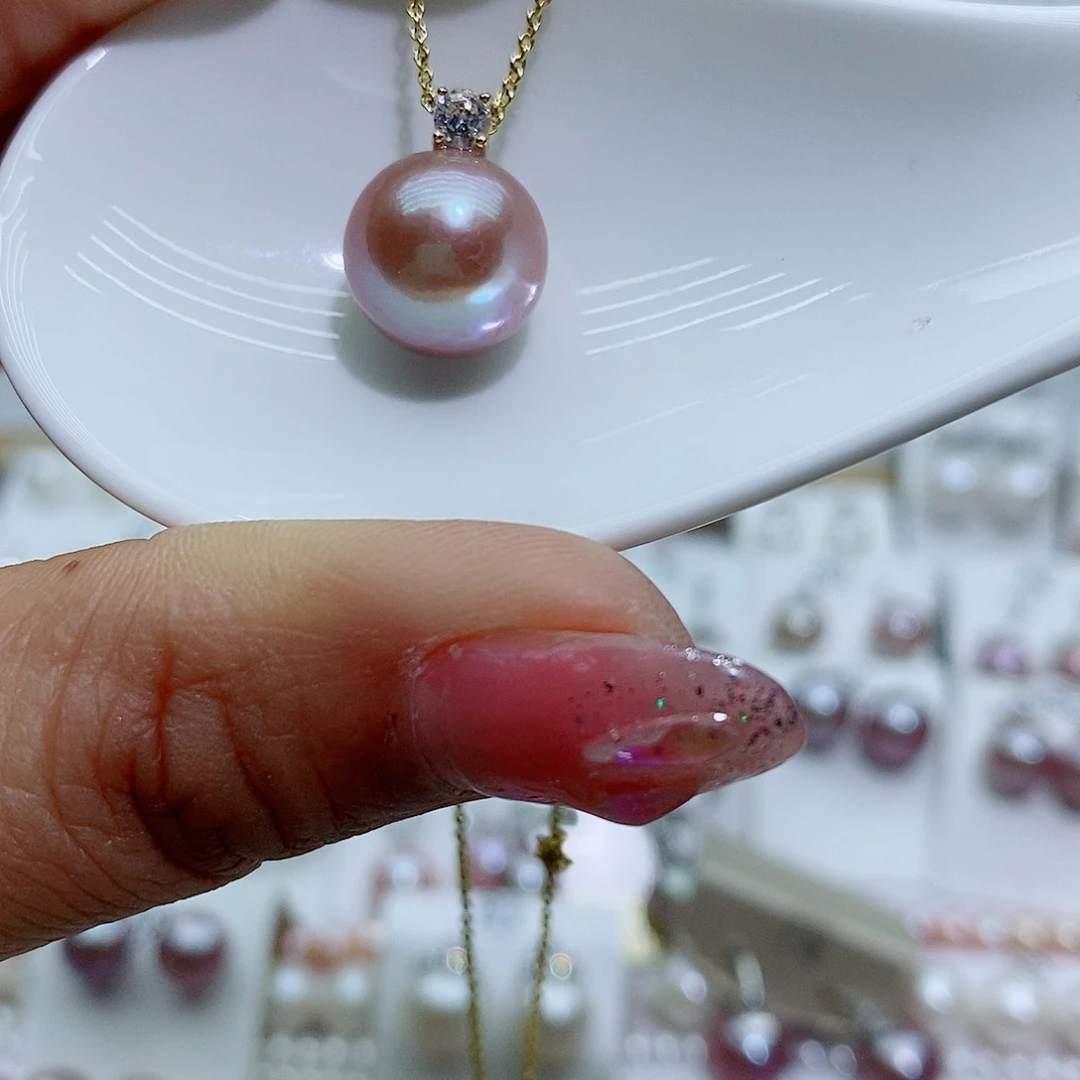 淡水珍珠耳饰银S925镶嵌