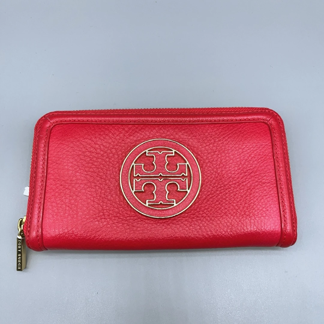 95新 TORY BURCH/汤丽柏琦   玫红色钱包  1664 2537