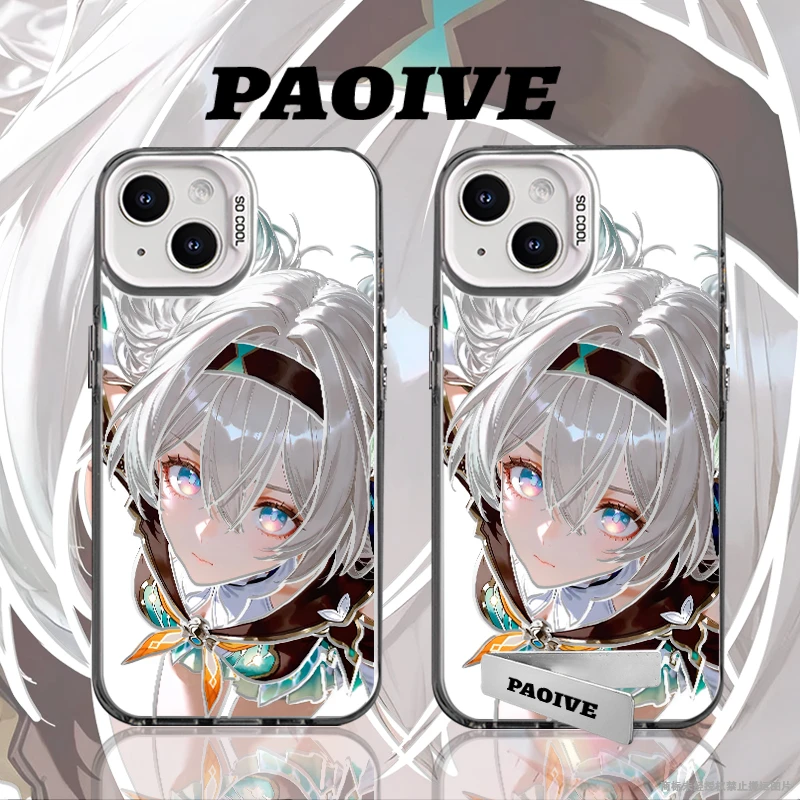 适用苹果华为vivo一加iPhone14小米三星流萤防摔彩银手机壳