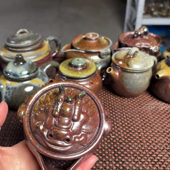 紫砂茶杯养彩龙头