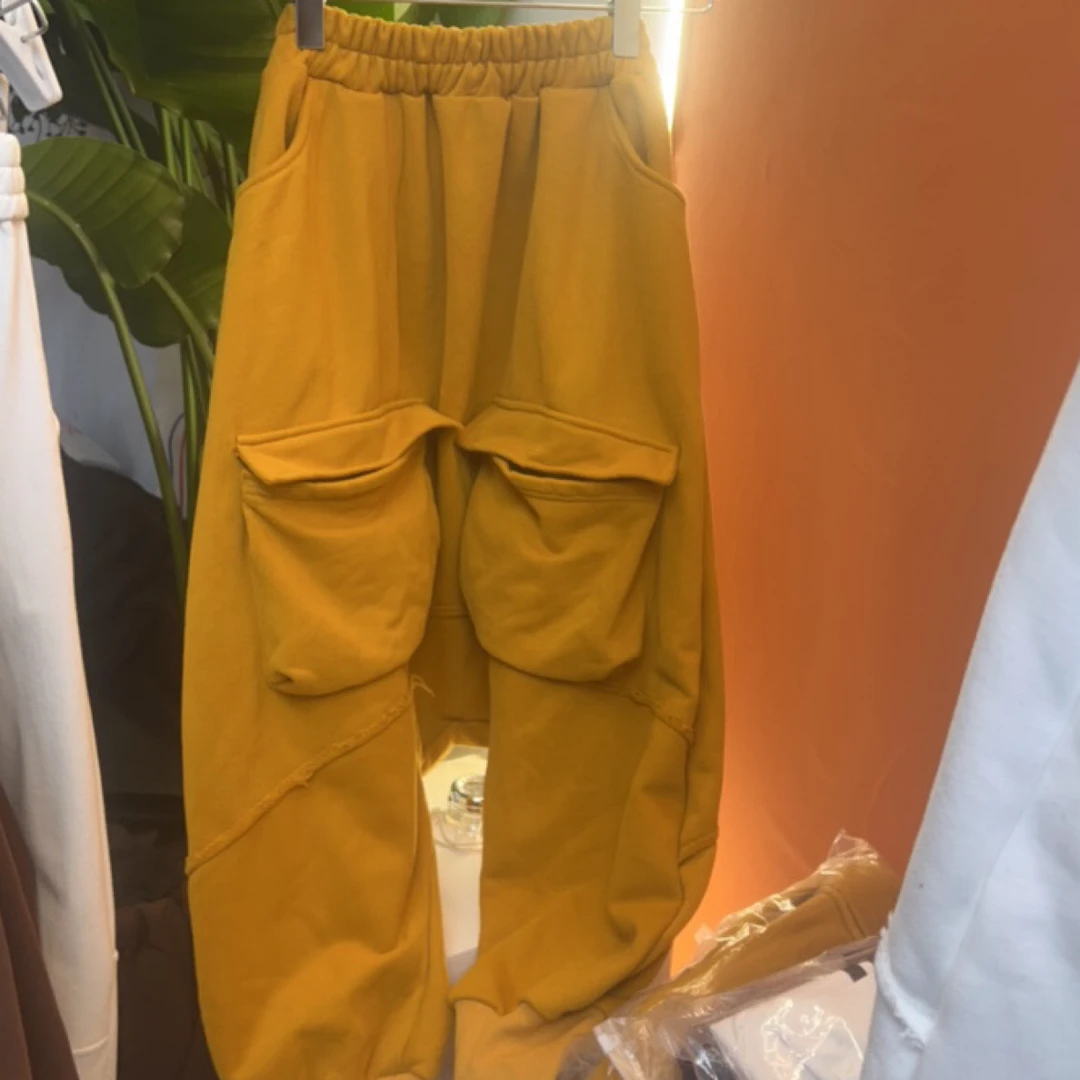 胡姐专属进口韩国棉加绒毛边小档裤洋气时髦纯色炸街百搭款