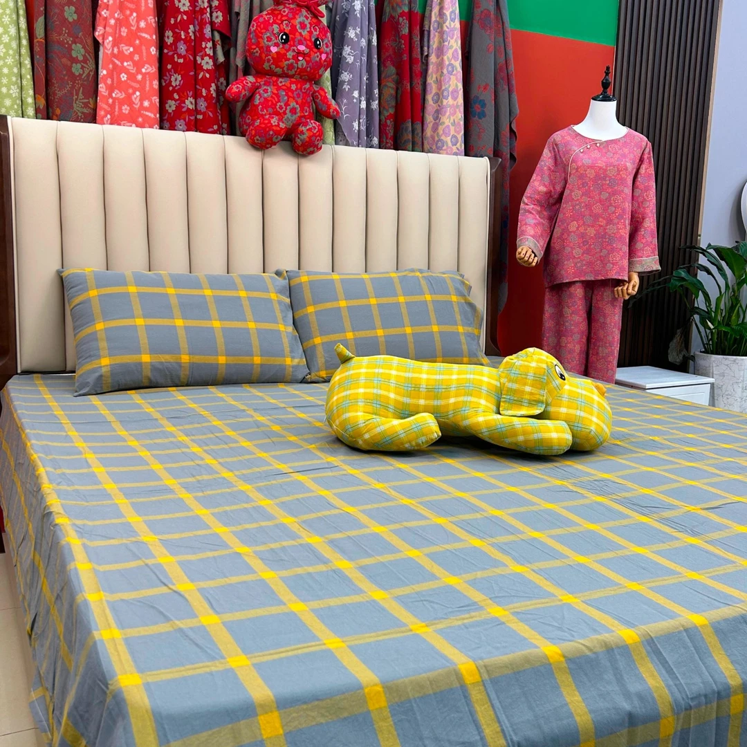 福利床单（240*250） 色织全棉水洗棉100%棉 夏季简约防滑透气亲肤