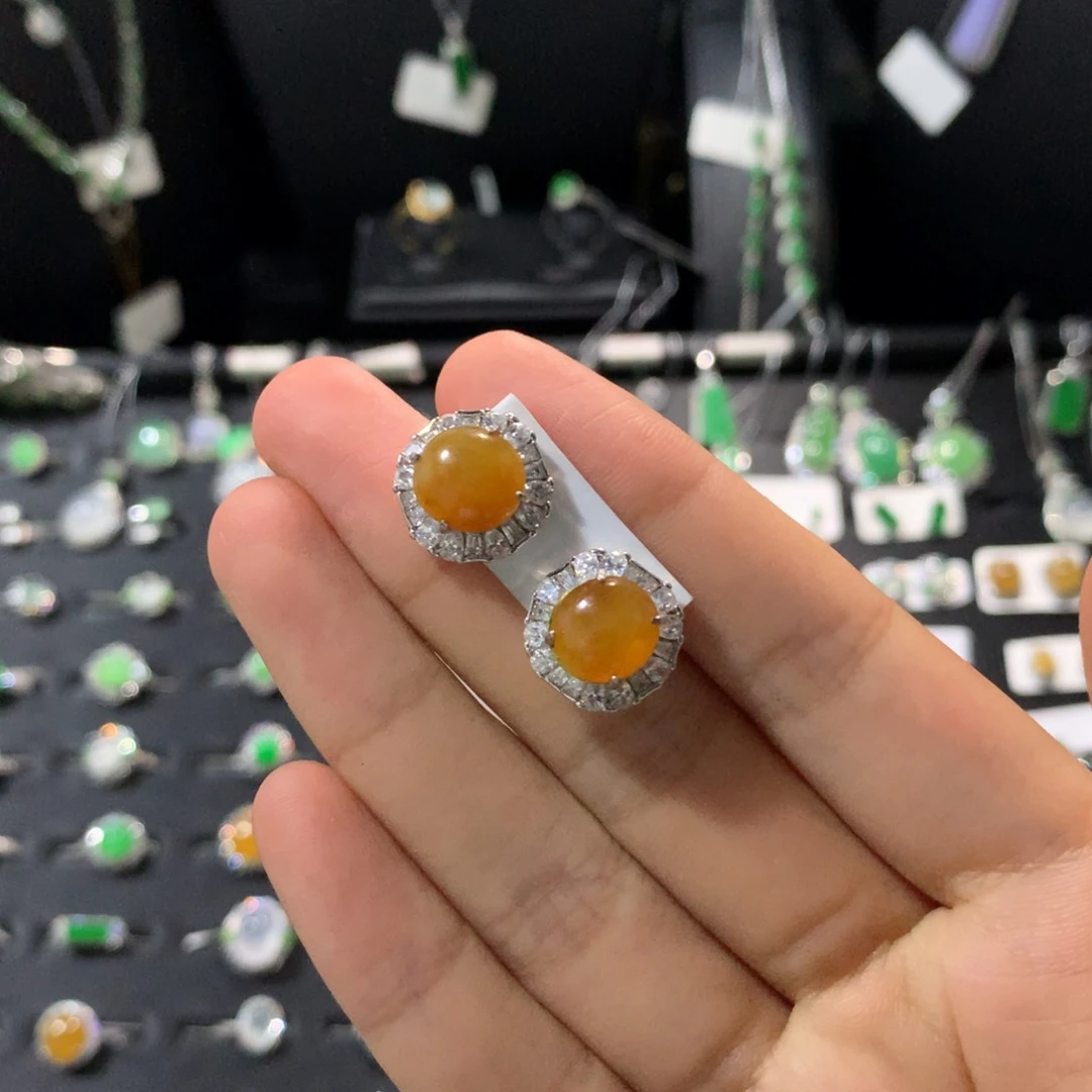 翡翠戒指银S925镶嵌