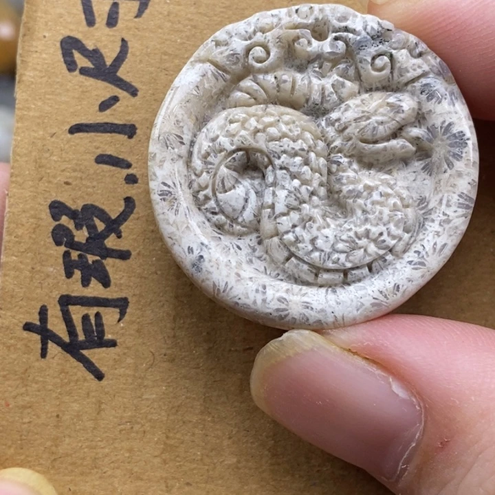 硅化珊瑚（珊瑚玉）未镶嵌颈饰