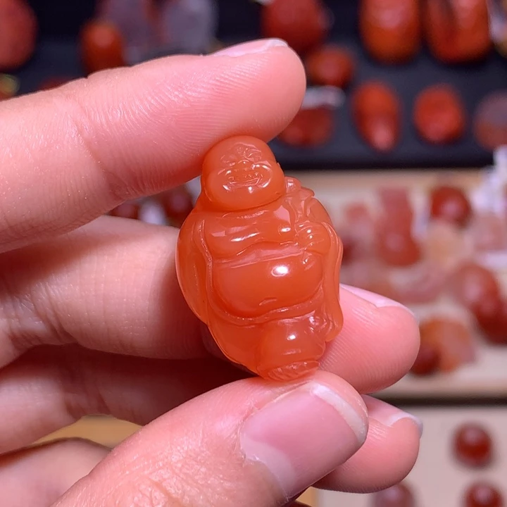 南红玛瑙未镶嵌珠宝半成品佛公