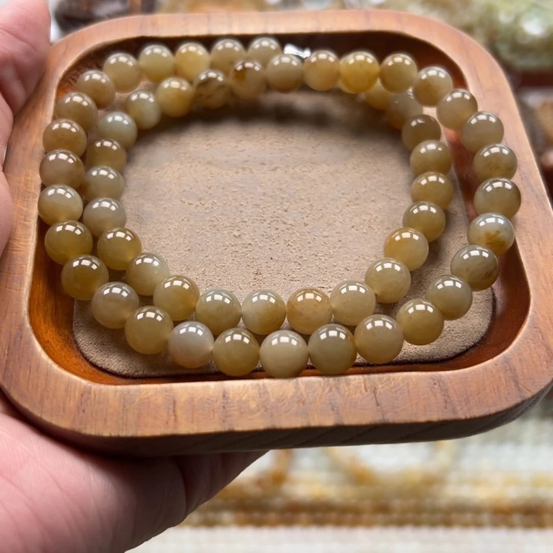 颈饰未镶嵌和田玉珠串8mm