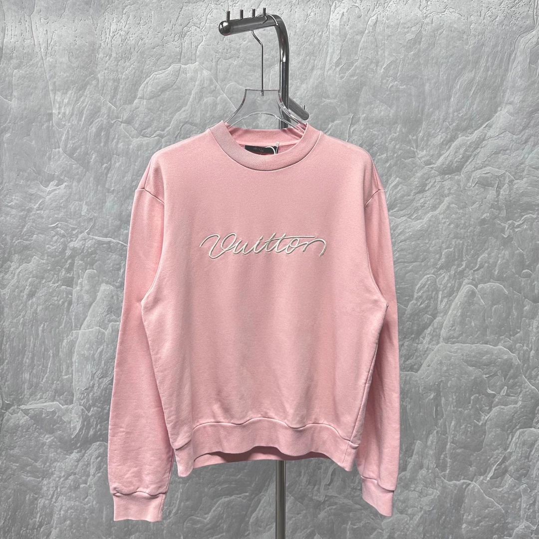 未使用 LouisVuitton/路易威登 FW25字母刺绣圆领卫衣 M码 J01871