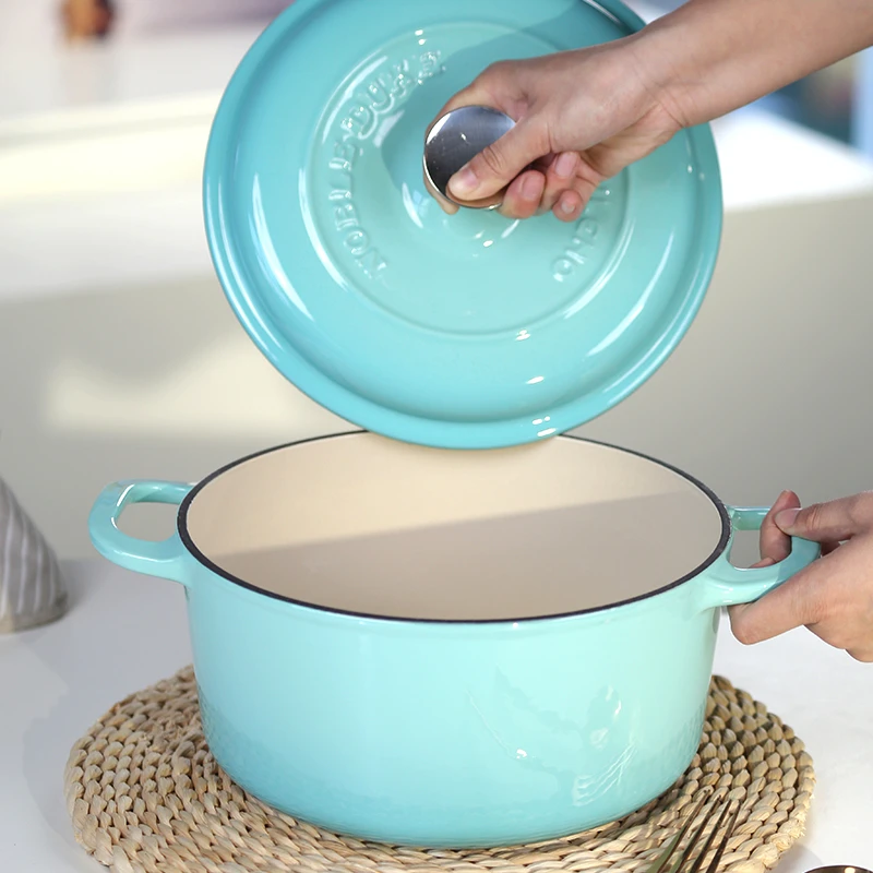 QULENO（经典小珐琅专属）公爵22cm炖锅珐琅锅铸铁锅炖煮锅烧锅