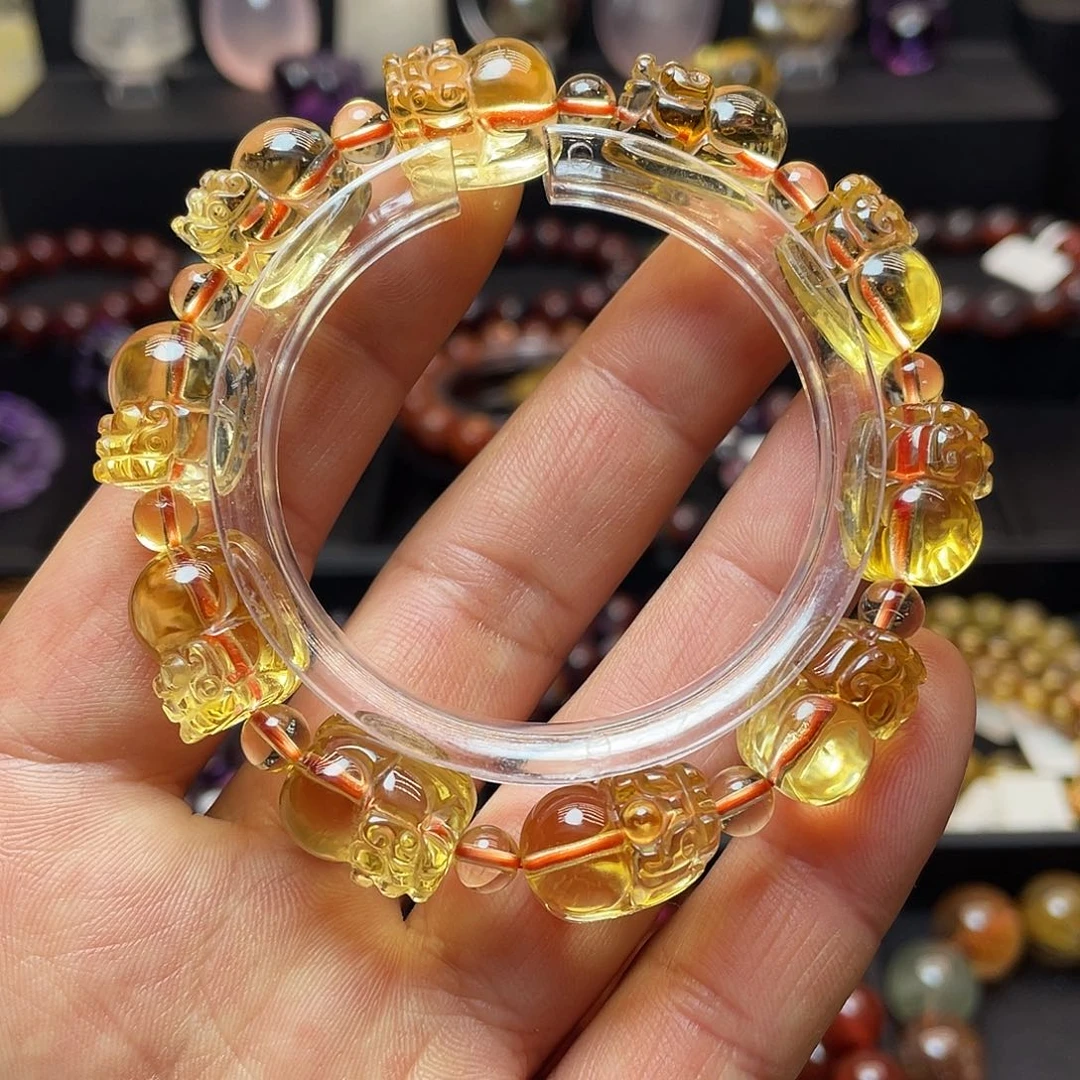 水晶手链未镶嵌黄水晶貔貅手链