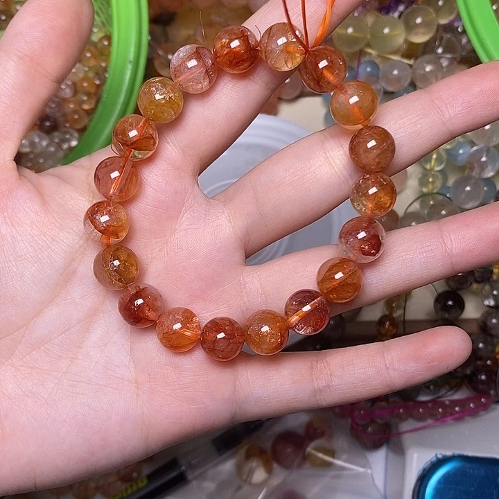 转***旧水晶手链未镶嵌胶花