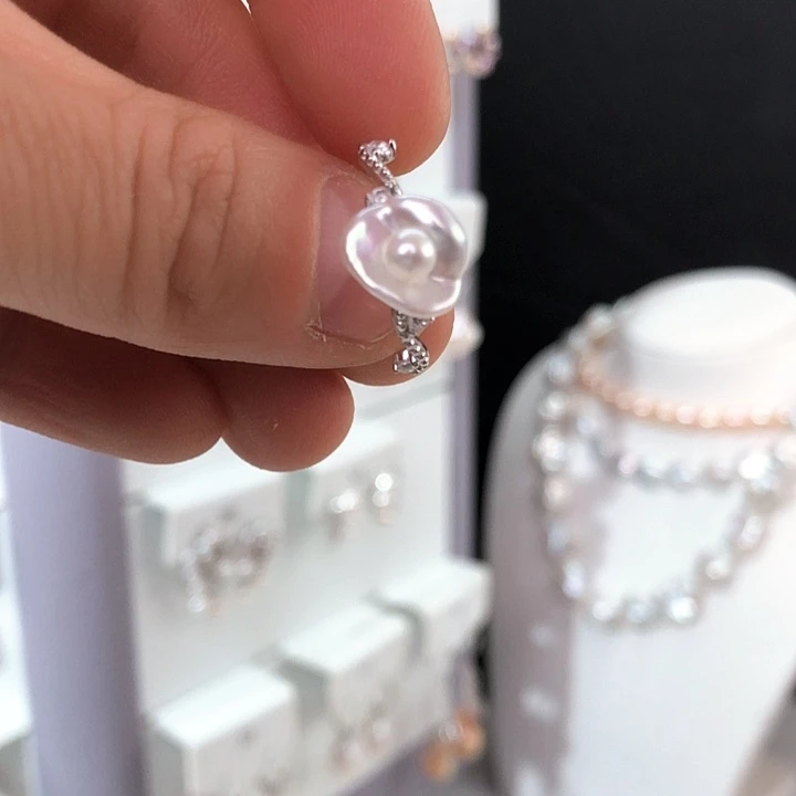 淡水珍珠项链银S925镶嵌田**娘