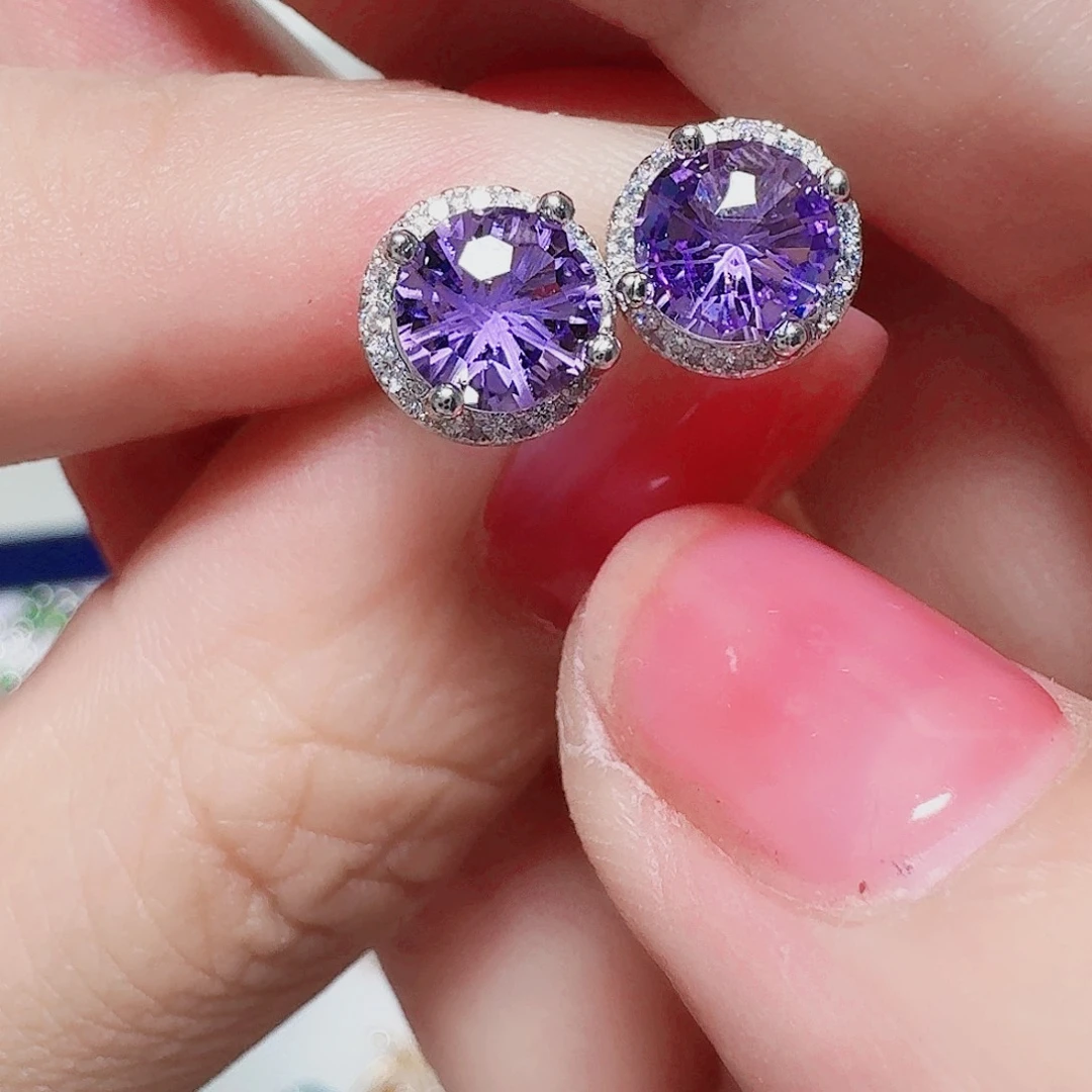 吊坠925银合成立方氧化锆耳钉