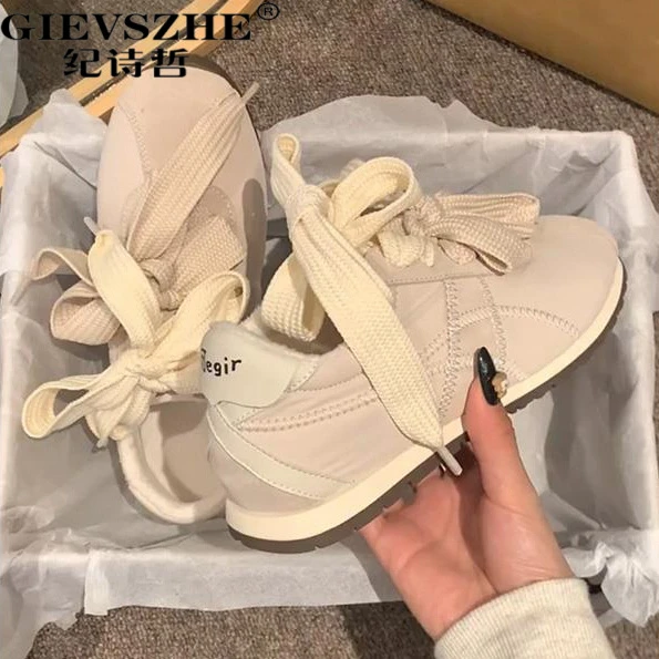 纪诗哲真皮芭蕾风德训鞋女2025秋季新款百搭板鞋休女秋季真皮厚底