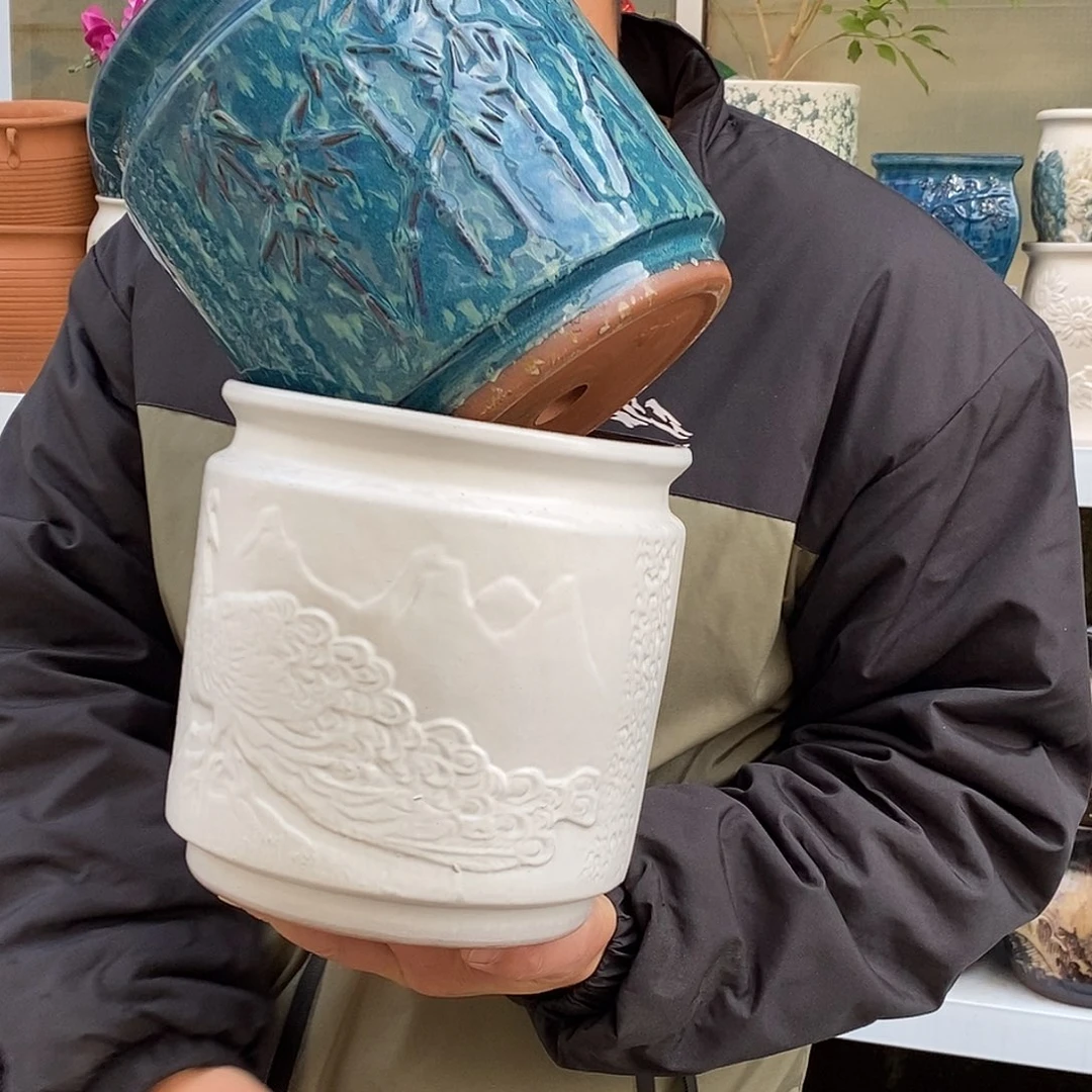 紫砂花盆口20高20福利俩个