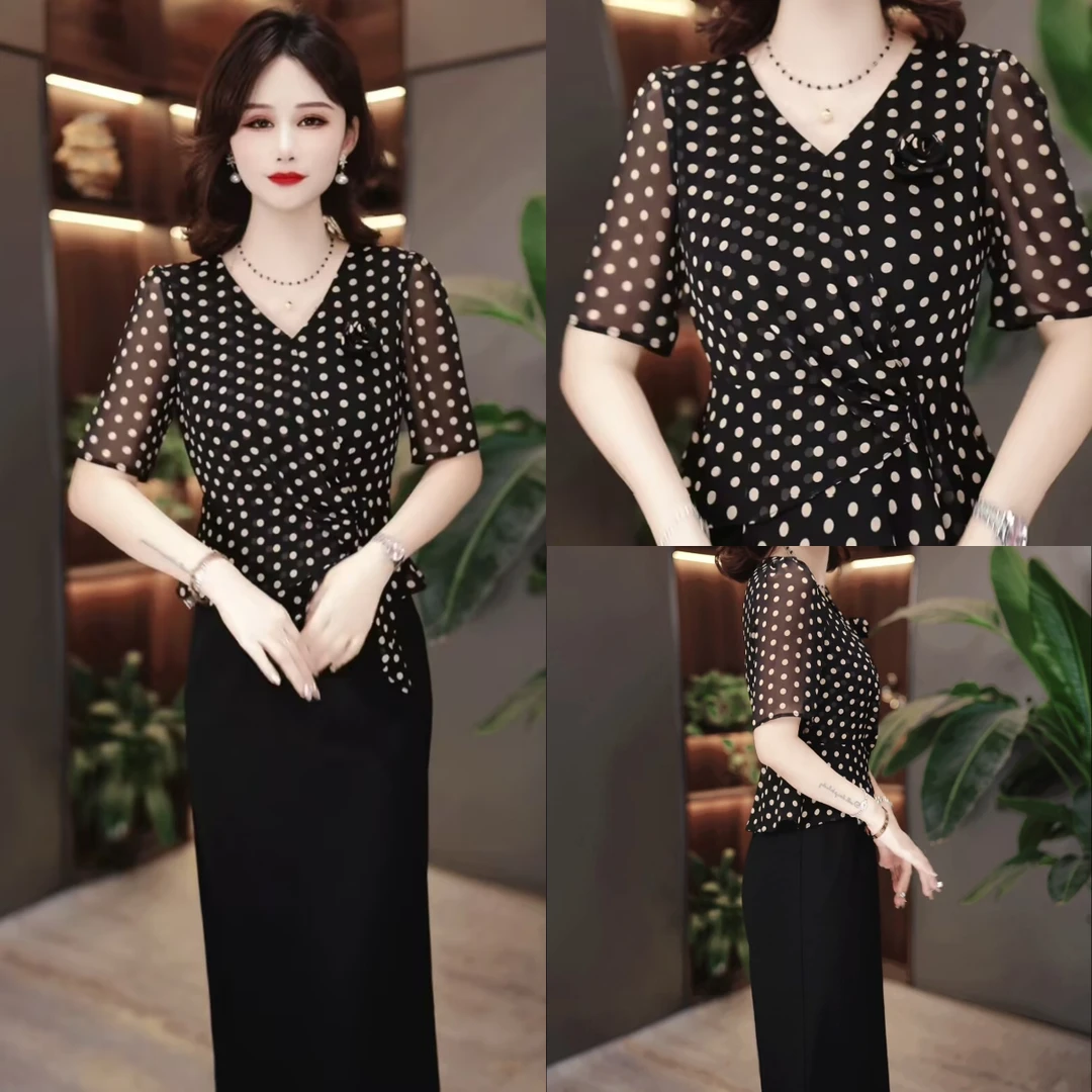 夏季时尚新款连衣裙2025初夏新款显瘦修身气质遮肚裙子MY25K1110