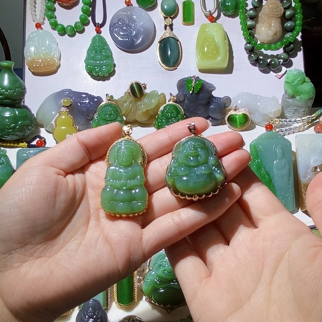 和田玉银S925镶嵌颈饰