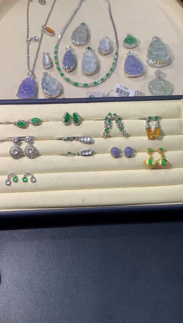 【彩虹盘】翡翠-多样性发一件-18K金镶嵌-XY-QQ999|CXQ21