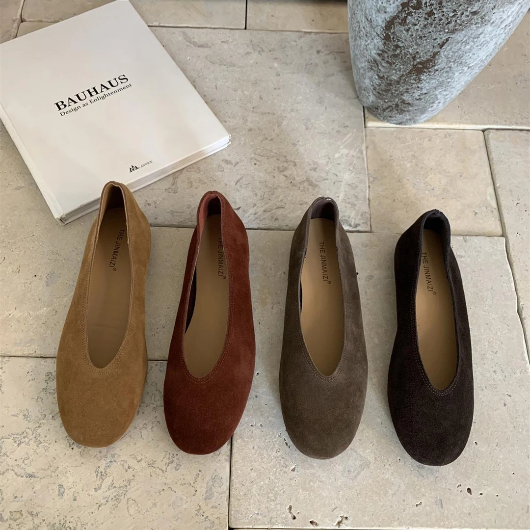 【高奢&达人款】软底一脚蹬舒适休闲单鞋2025秋季新款复古磨砂皮