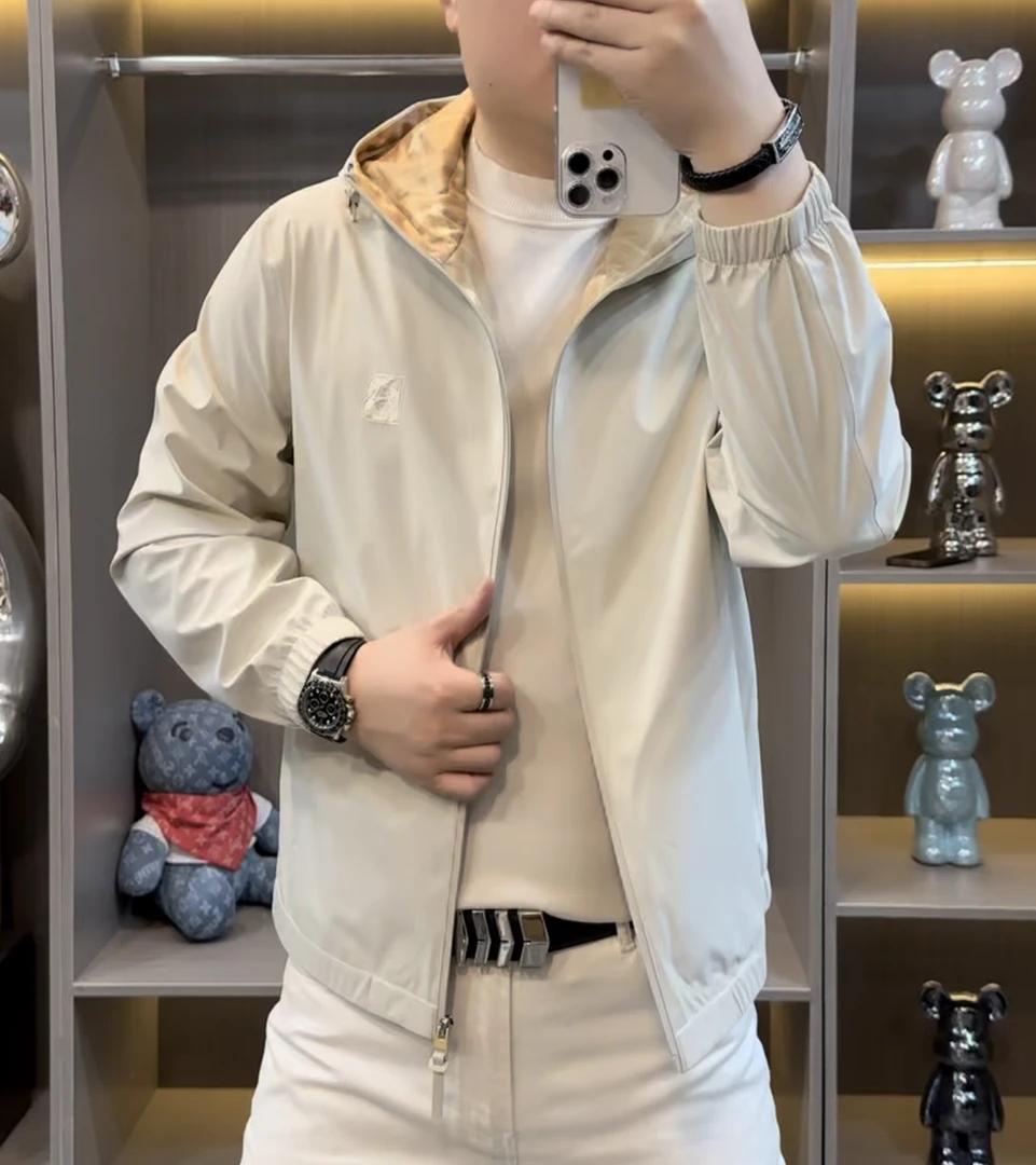 2202春秋男士新款连帽修身百搭外套休闲男外套男款时尚夹克