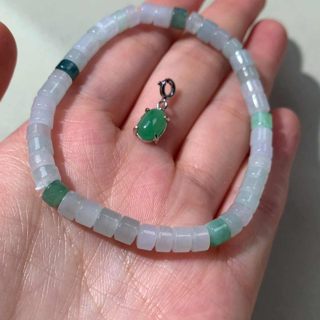 翡翠未镶嵌手链串