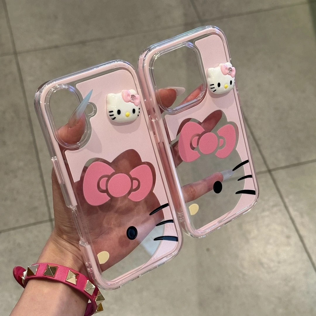 适用大脸凯蒂猫苹果16promax手机壳iPhone15可爱14/13/12卡通11