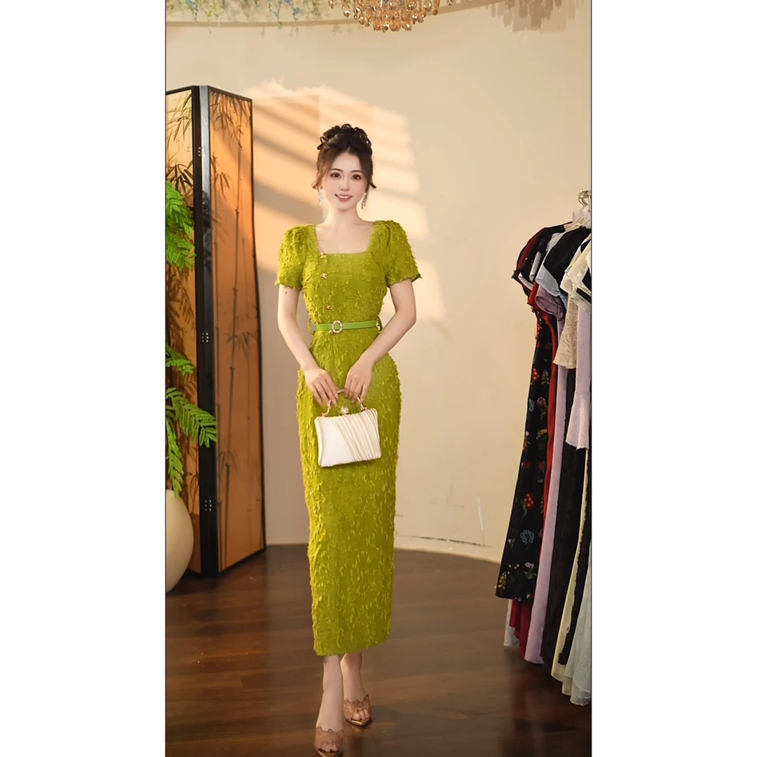 瑞瑞定制-1412（绿洲之梦）连衣裙G420