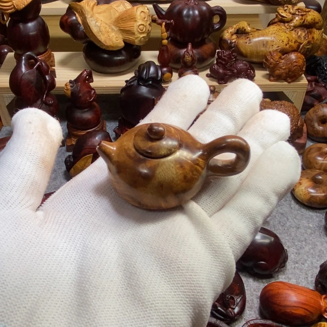 檀香紫檀（小叶紫檀）无事牌嘛梨疙瘩把把壶