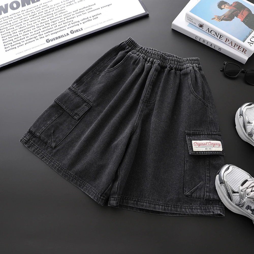 BK8648儿童工装牛仔短裤夏季新款七分裤男童休闲潮童韩版中大童