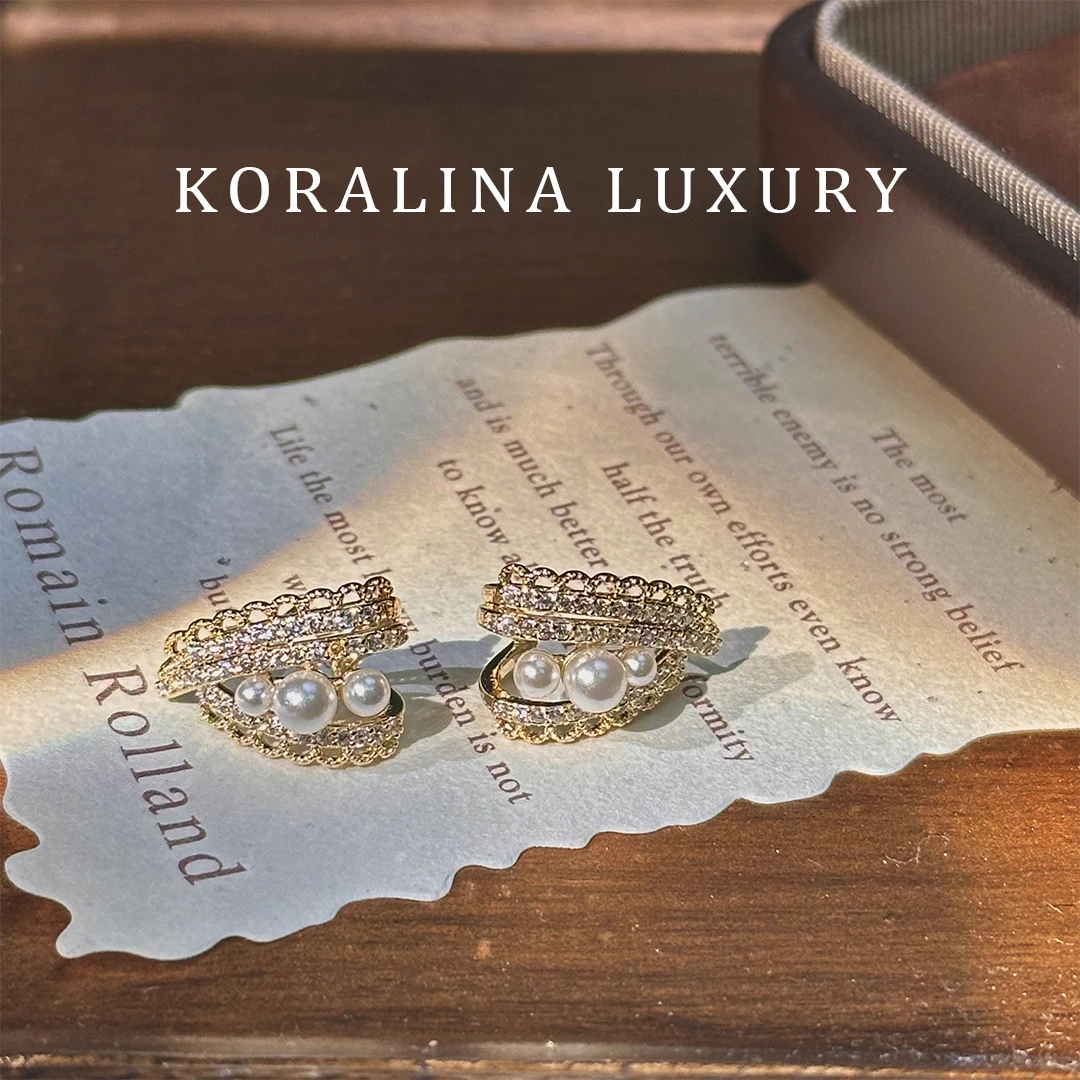 铜合金锆石耳饰 A0168【波斯密语】轻奢百搭法式简约精致花卉耳钉