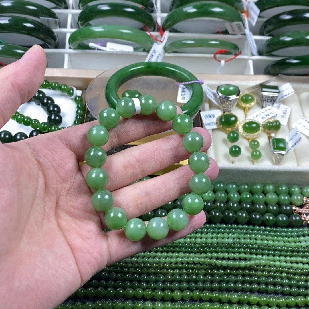 和田玉（碧玉）手串未镶嵌唯**尊