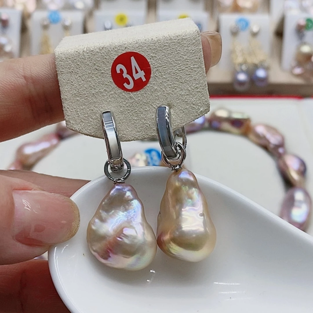 【闪购商品】淡水珍珠耳饰银S925镶嵌