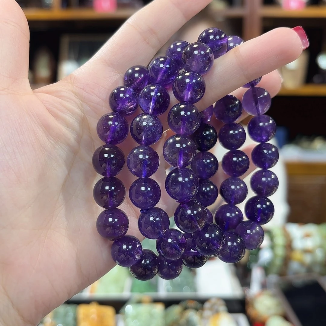 紫晶手链未镶嵌卡12+手串