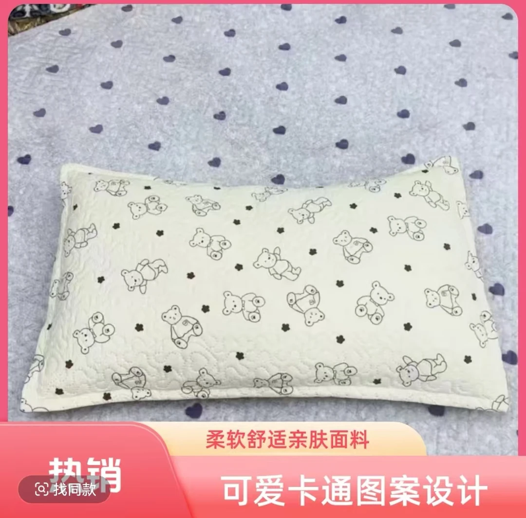 枕套一对装水洗棉夹棉枕头套亲肤透气四季通用