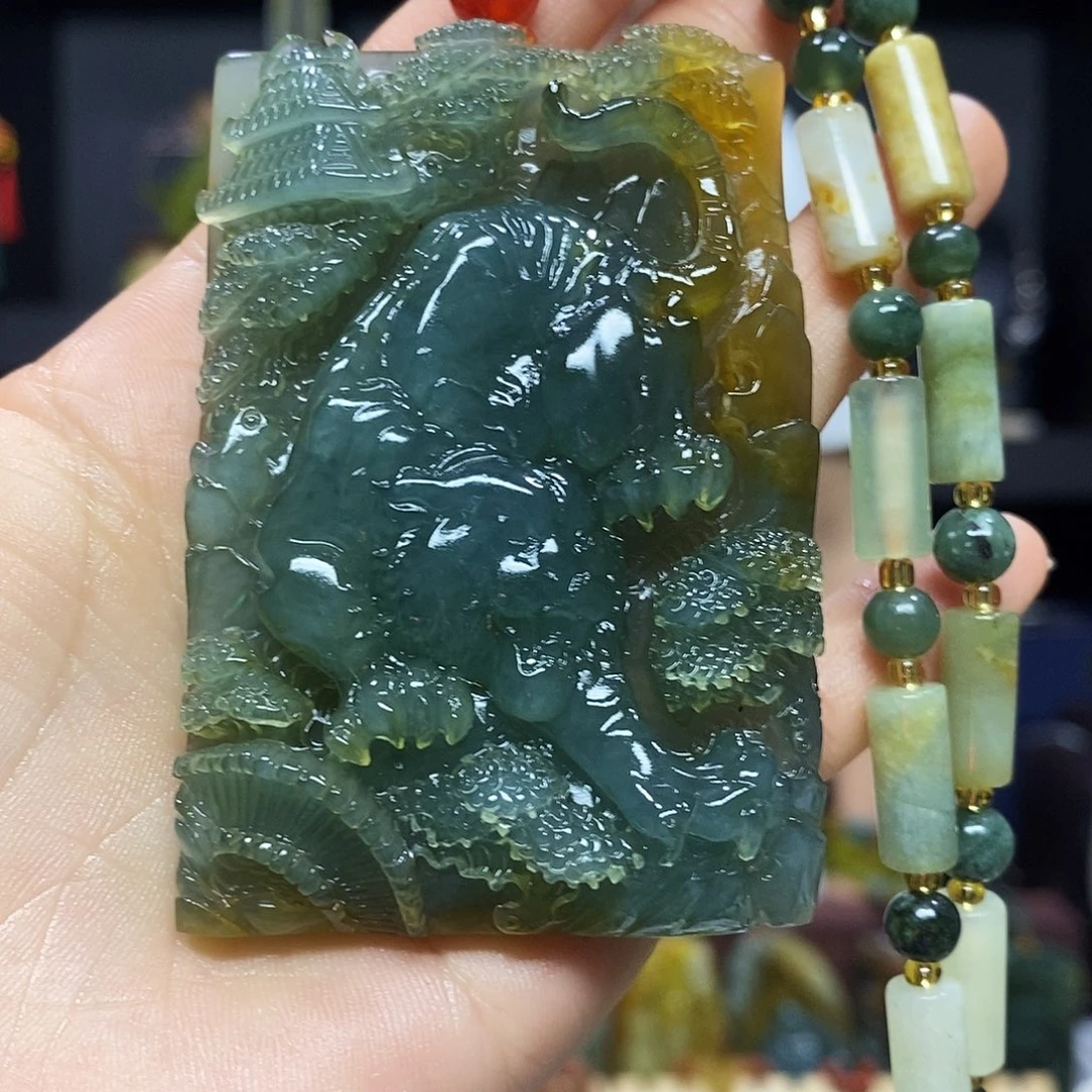 未镶嵌岫玉挂件吊坠