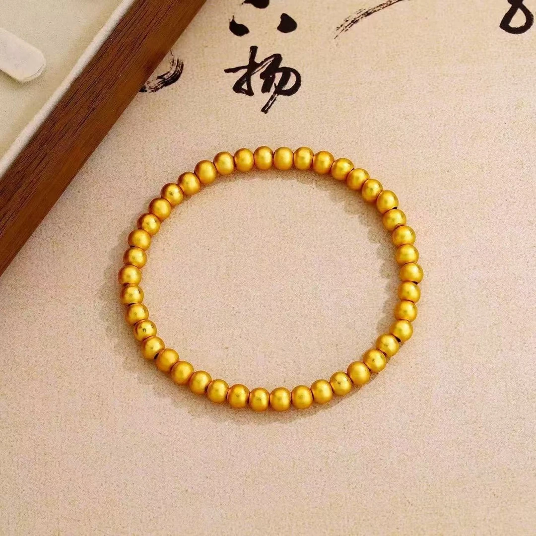 黄铜手链 转运珠手链古法圆珠手串百搭(A115)