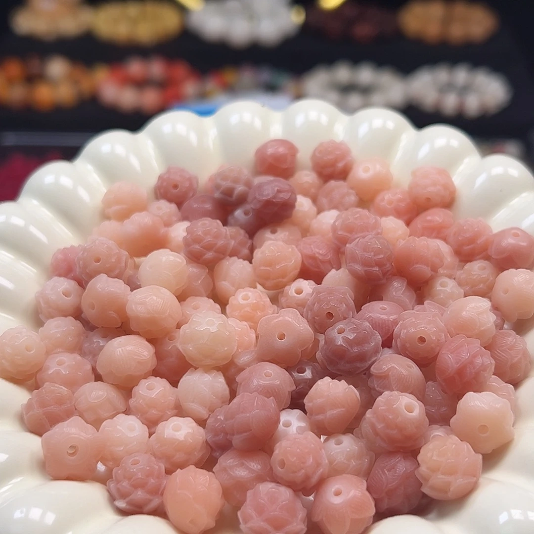 手串菩提根/象牙果卡12粉肉莲23颗