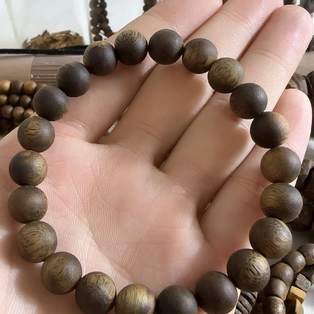 沉香沉香碎屑奇楠沉香0.9圆珠单圈6克加