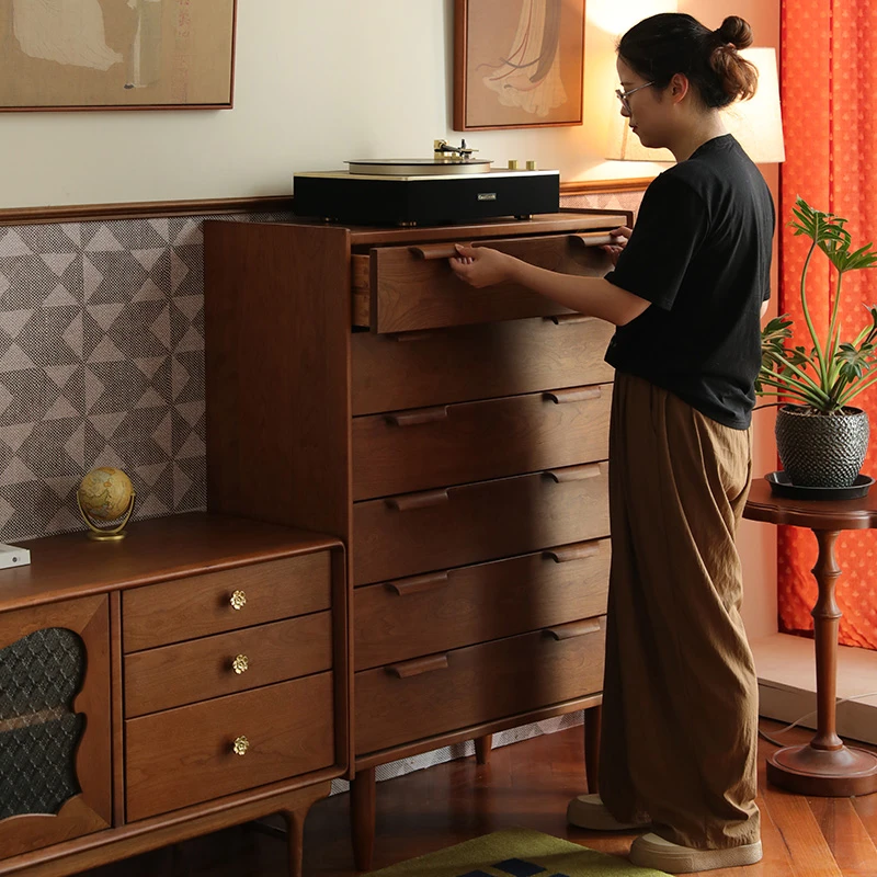 笕南花开 《贝利》六斗柜复古轻法式实木收纳抽屉式简约卧室客厅