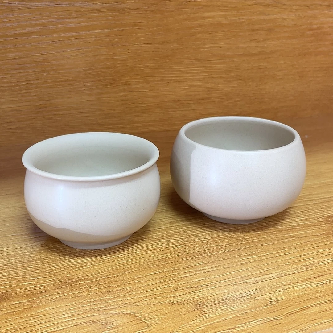 卖***。主人杯一对白泥无瑕