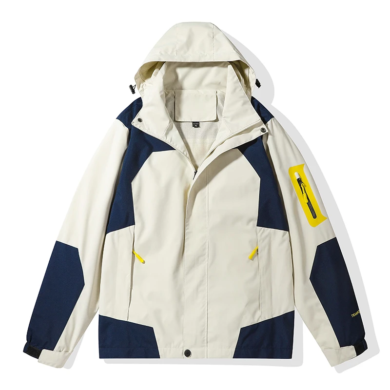 春秋款户外运动冲锋衣男女同款外套情侣拼色休闲男士外套潮流