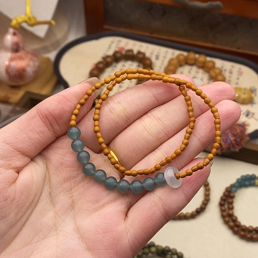 手串橄榄核未镶嵌葫芦跑环