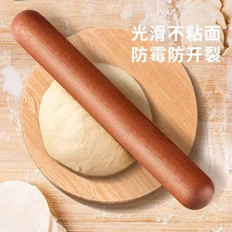 花梨木加粗长款擀面杖案板和面神器包饺子滚轴杆不弯曲不变形