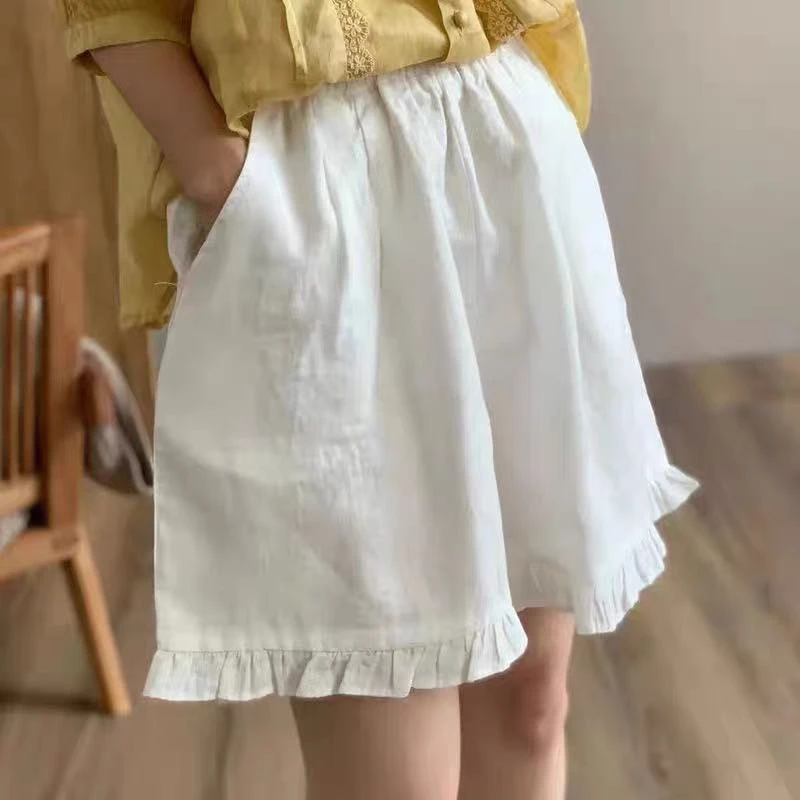 女裤花苞短裤高腰显瘦休闲