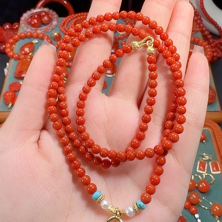 南红玛瑙未镶嵌4.2万能链55长