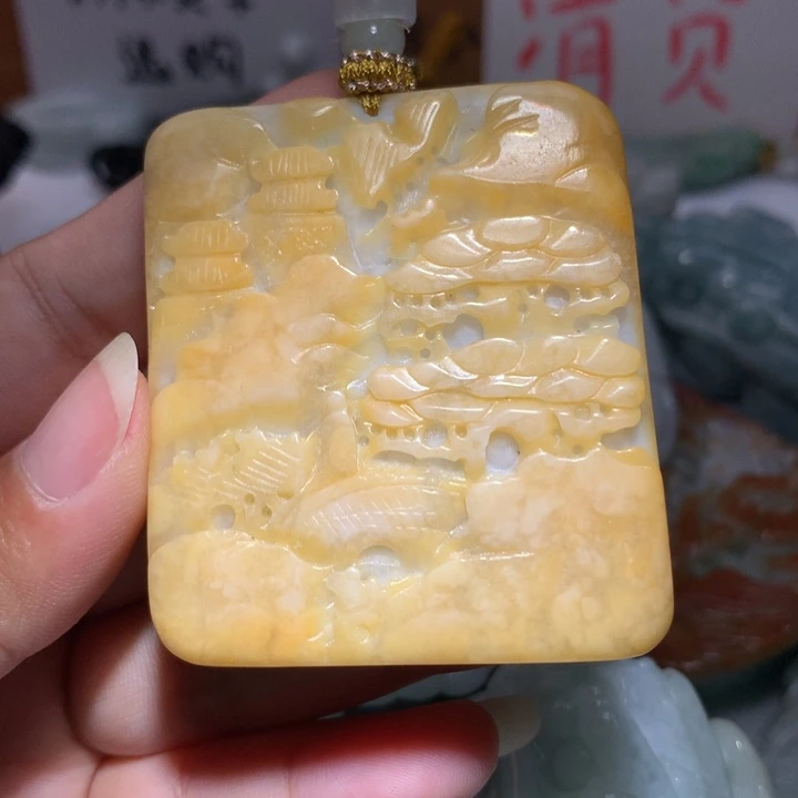 翡翠未镶嵌颈饰保真天然A货翡翠