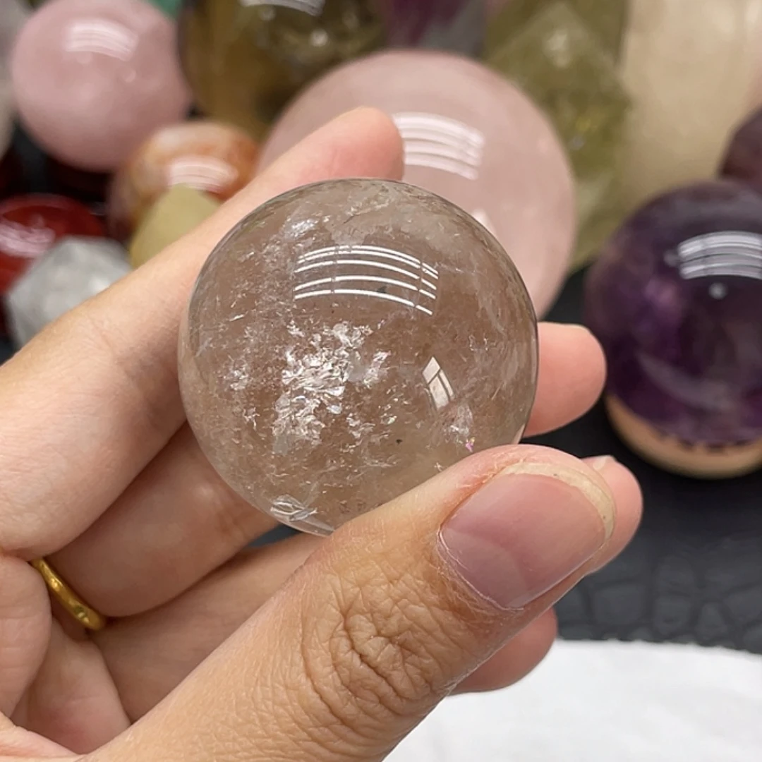 珠宝半成品未镶嵌水晶39白水晶球